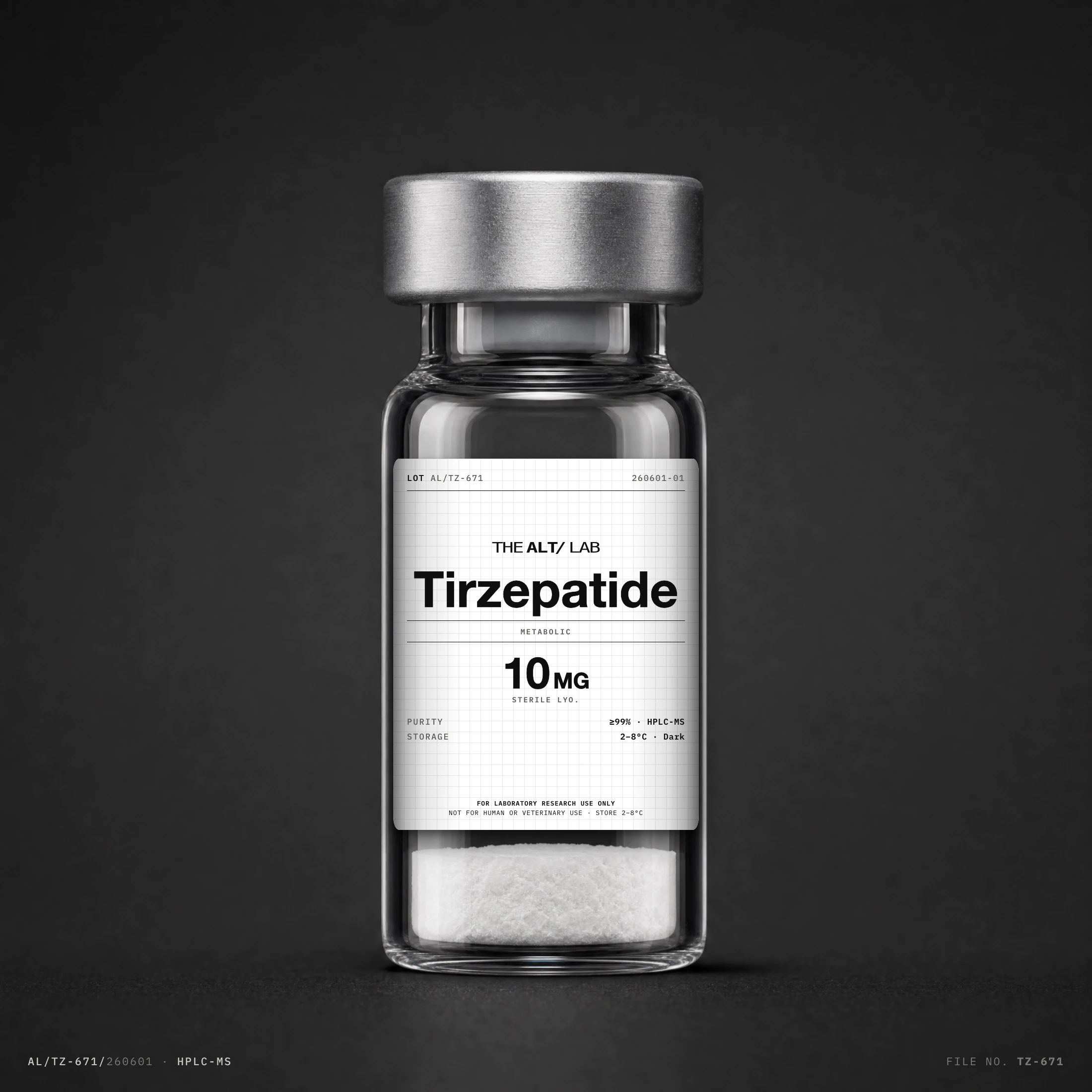 THE ALT/LAB Tirzepatide medicine vial